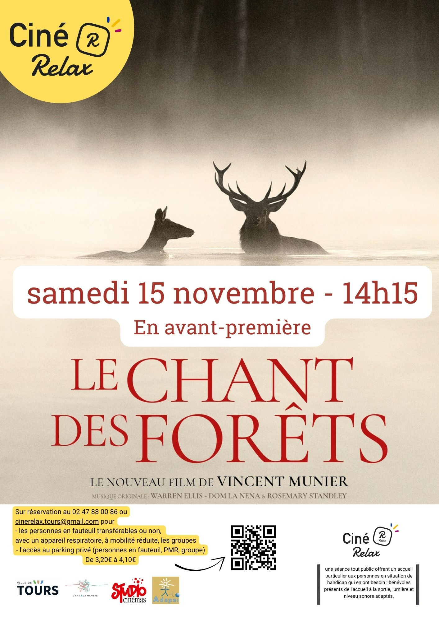 Affiche Ciné Relax 15 novembre 2025