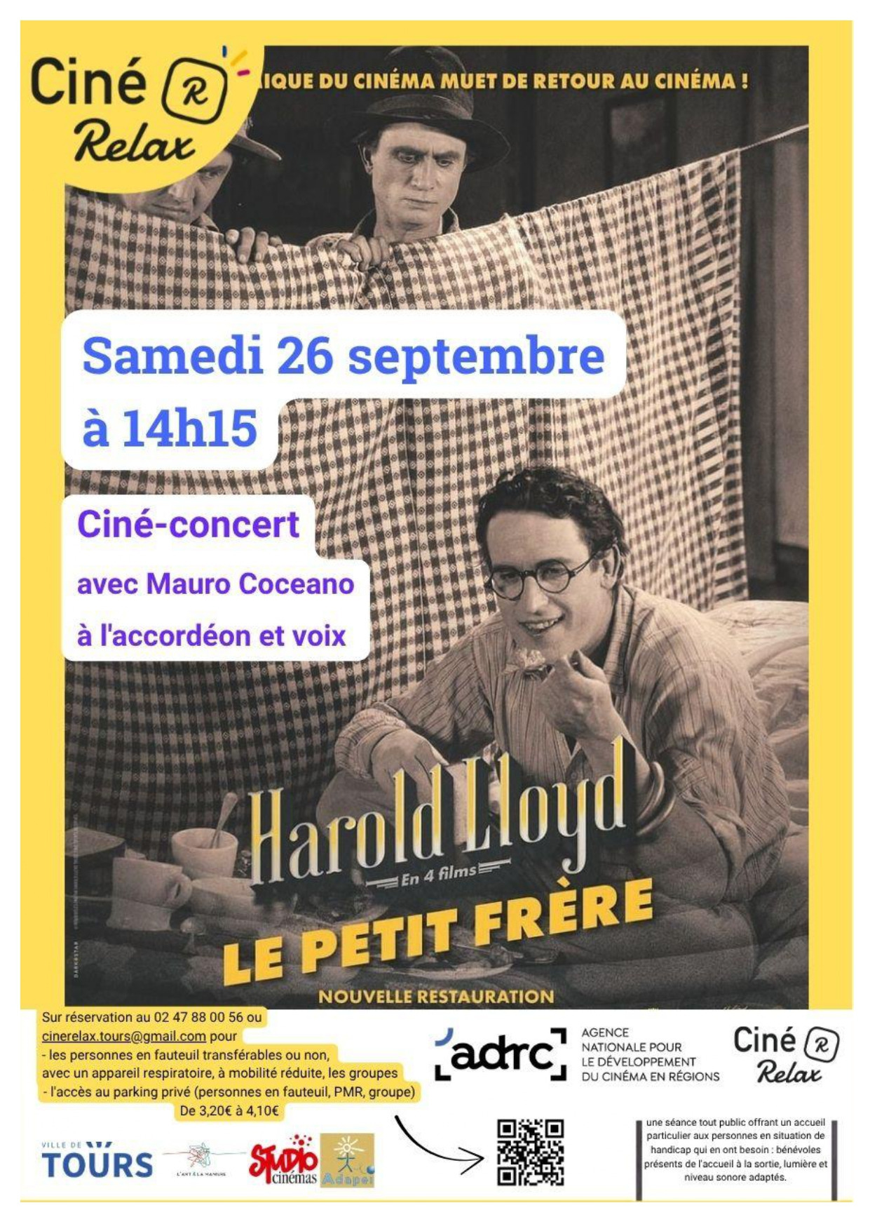 Affiche Ciné Relax 26 septembre 2026