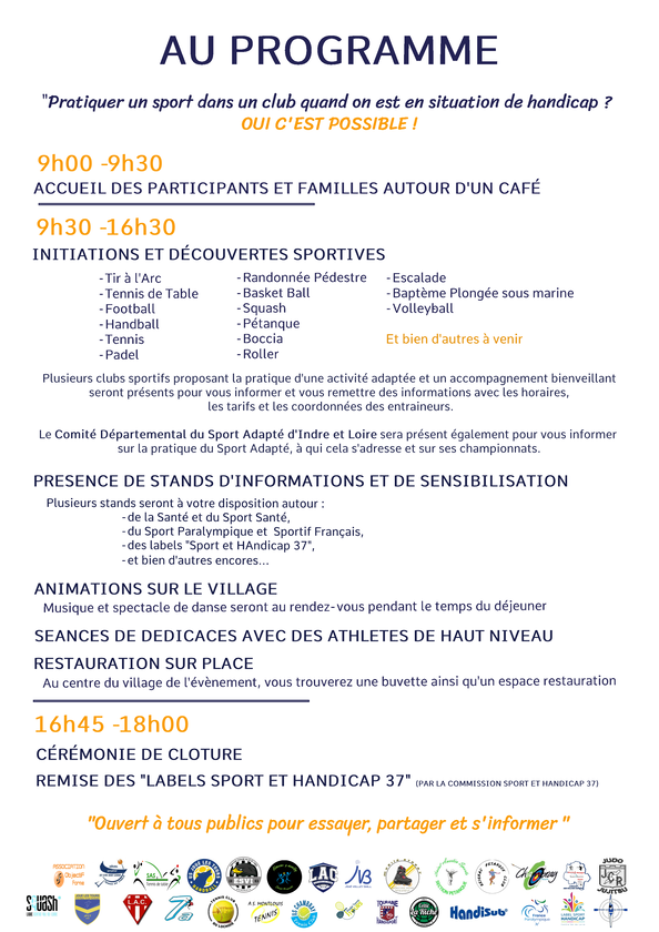 programme Jounée sport et Handicap 22